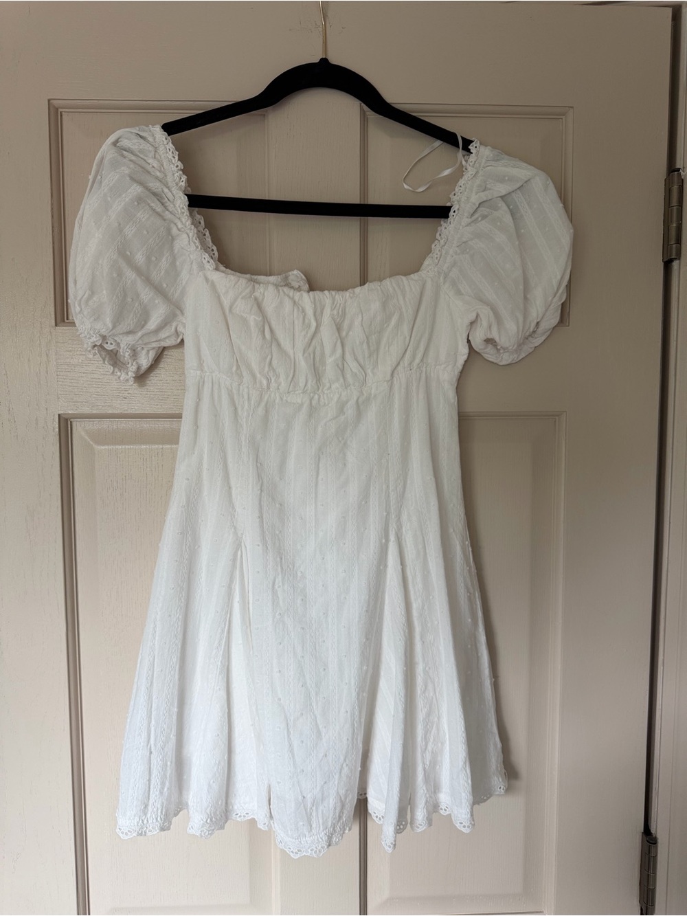 Princess Polly White Puff Sleeve Mini Dress